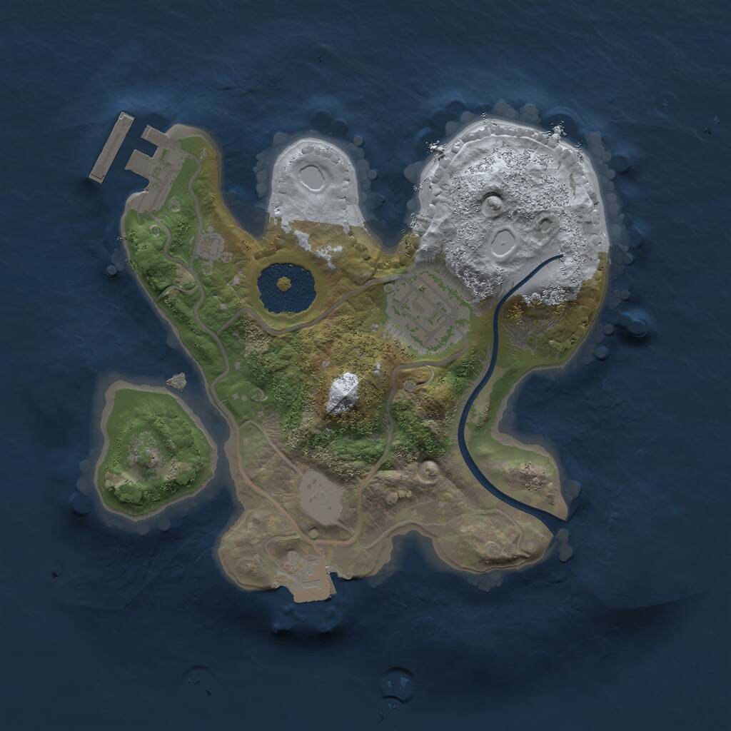 Rust Map: Procedural Map, Size: 2000, Seed: 69713469, 3 Monuments