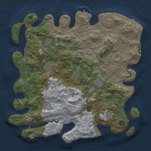 Thumbnail Rust Map: Procedural Map, Size: 4300, Seed: 49624790, 18 Monuments