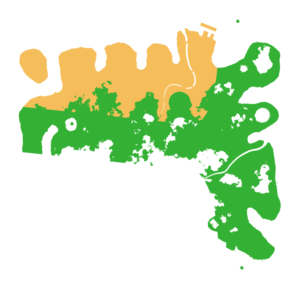 Biome Rust Map: Procedural Map, Size: 3650, Seed: 642736955