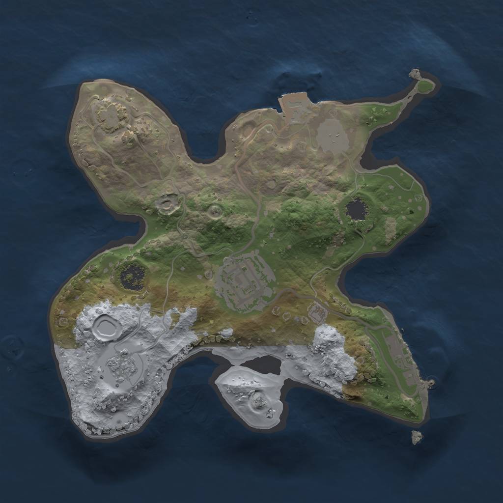 Rust Map: Procedural Map, Size: 2000, Seed: 897967742, 7 Monuments