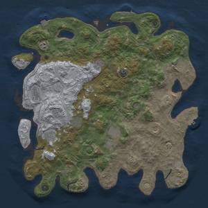 Thumbnail Rust Map: Procedural Map, Size: 4500, Seed: 156553446, 19 Monuments