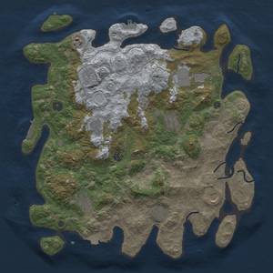 Thumbnail Rust Map: Procedural Map, Size: 4100, Seed: 41066615, 18 Monuments