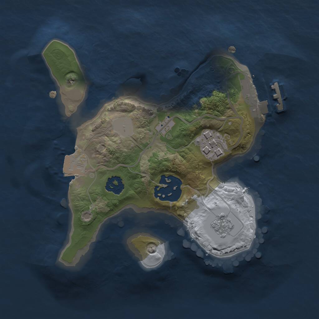 Rust Map: Procedural Map, Size: 1750, Seed: 1616451197, 5 Monuments