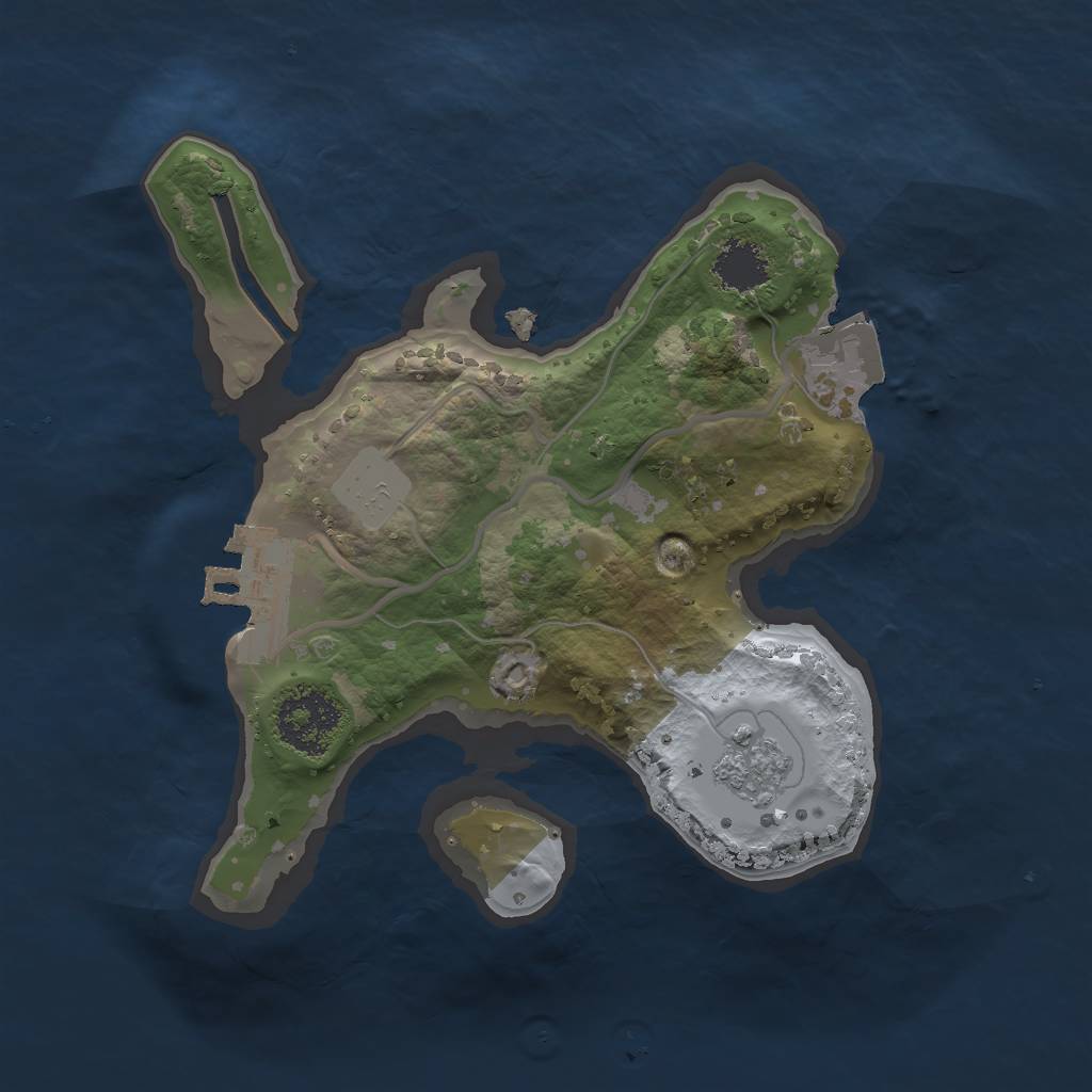 Rust Map: Procedural Map, Size: 1750, Seed: 1616451197, 5 Monuments