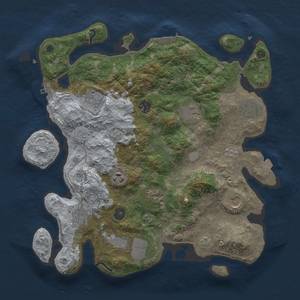 Thumbnail Rust Map: Procedural Map, Size: 3700, Seed: 1076245494, 18 Monuments