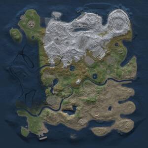 Thumbnail Rust Map: Procedural Map, Size: 4000, Seed: 97733, 16 Monuments