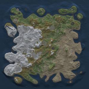 Thumbnail Rust Map: Procedural Map, Size: 4250, Seed: 488174521, 18 Monuments