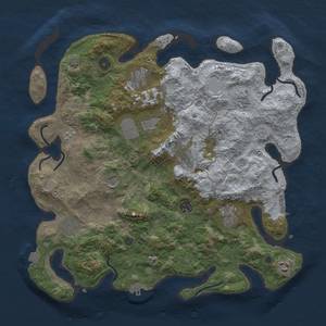 Thumbnail Rust Map: Procedural Map, Size: 4000, Seed: 247413364, 18 Monuments