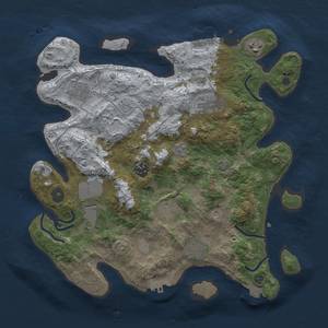Thumbnail Rust Map: Procedural Map, Size: 3500, Seed: 1377747537, 16 Monuments