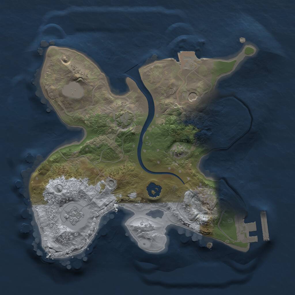 Rust Map: Procedural Map, Size: 2001, Seed: 897967742, 5 Monuments