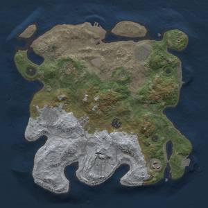 Thumbnail Rust Map: Procedural Map, Size: 3250, Seed: 1754077566, 15 Monuments