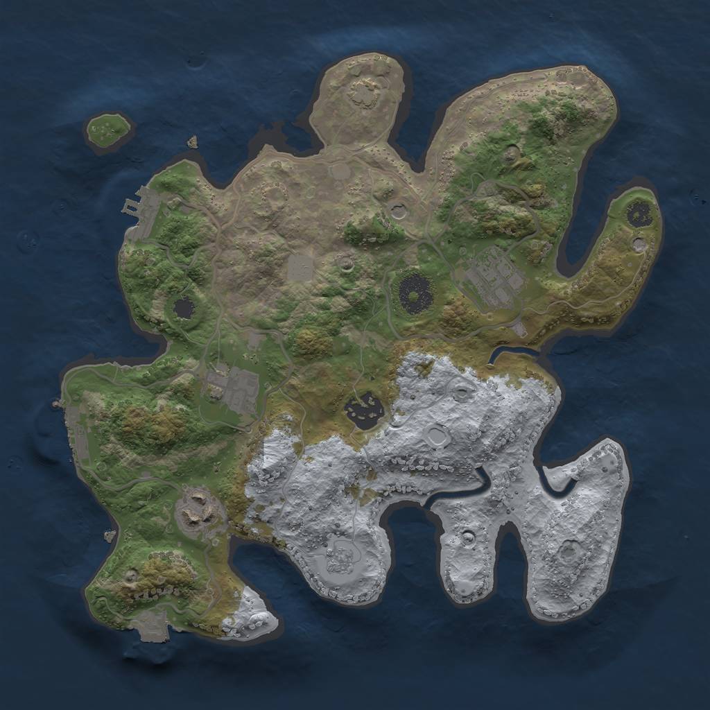 Rust Map: Procedural Map, Size: 2900, Seed: 8999, 12 Monuments