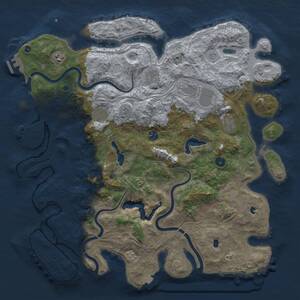 Thumbnail Rust Map: Procedural Map, Size: 4500, Seed: 706075290, 13 Monuments