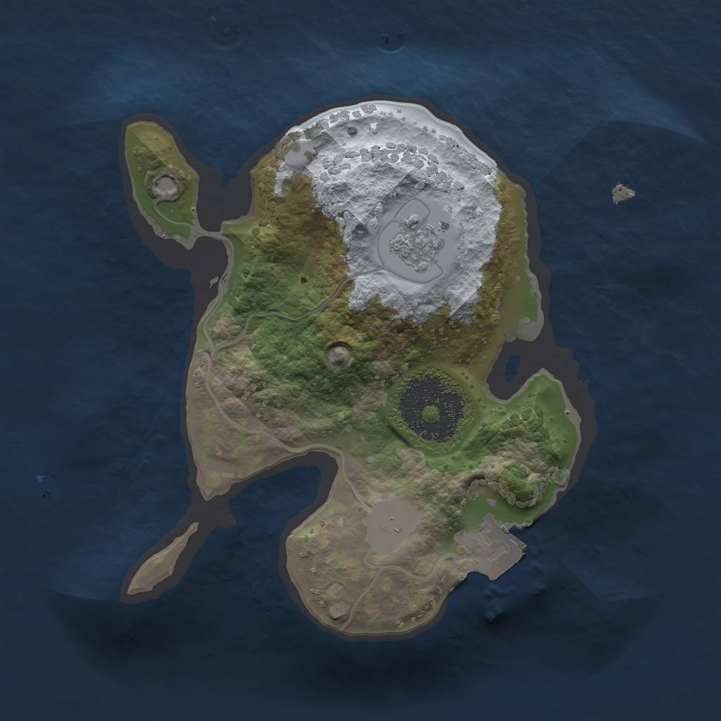 Rust Map: Procedural Map, Size: 1700, Seed: 1260628482, 4 Monuments