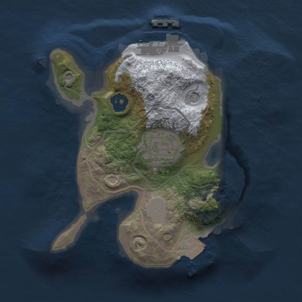 Rust Map: Procedural Map, Size: 1700, Seed: 1260628482, 4 Monuments