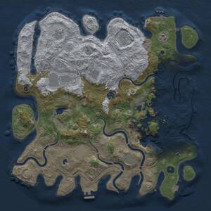 Thumbnail Rust Map: Procedural Map, Size: 4250, Seed: 1620934424, 16 Monuments