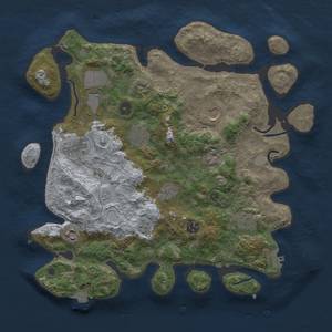 Thumbnail Rust Map: Procedural Map, Size: 3800, Seed: 1598290998, 17 Monuments