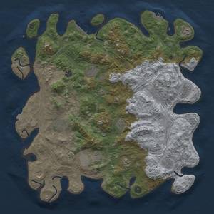 Thumbnail Rust Map: Procedural Map, Size: 4500, Seed: 54329, 19 Monuments