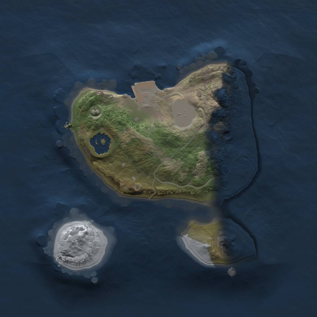 Rust Map: Procedural Map, Size: 1550, Seed: 500, 1 Monuments