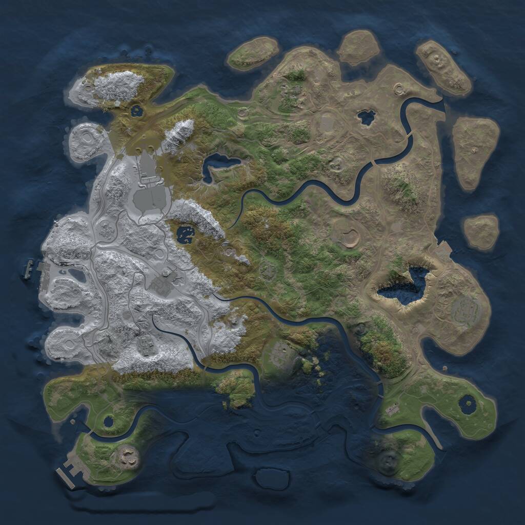 Rust Map: Procedural Map, Size: 4250, Seed: 6809, 15 Monuments