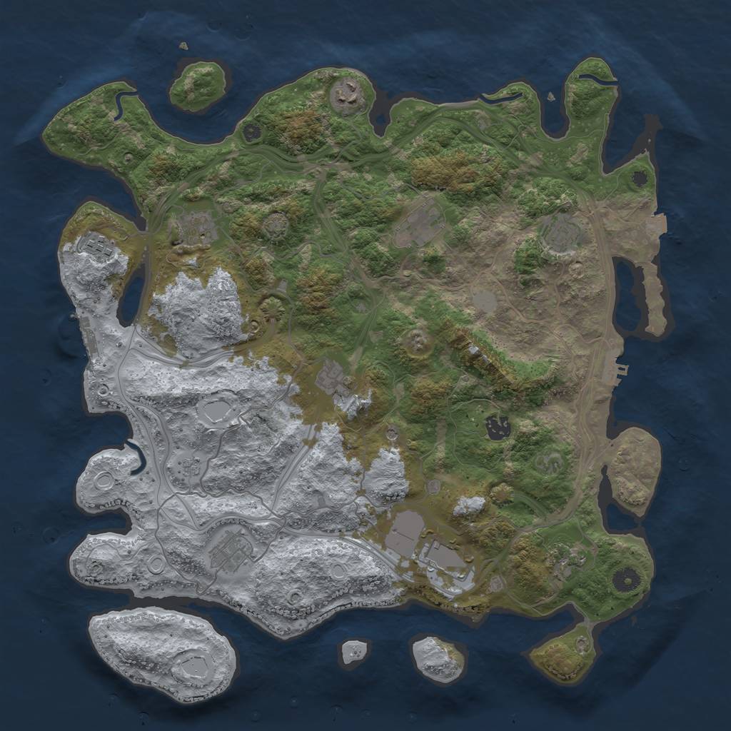 Rust Map: Procedural Map, Size: 4250, Seed: 1789299913, 18 Monuments