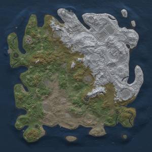 Thumbnail Rust Map: Procedural Map, Size: 4500, Seed: 662188847, 19 Monuments