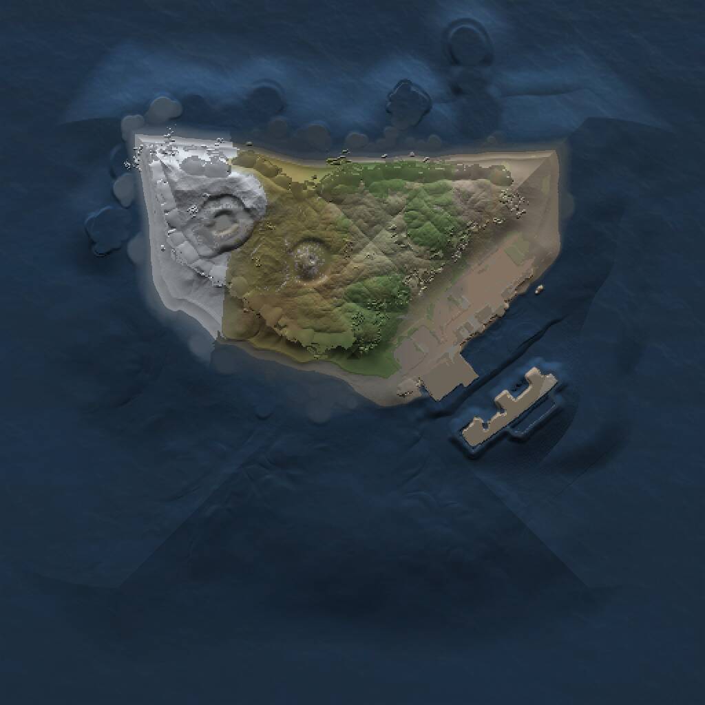 Rust Map: Procedural Map, Size: 1000, Seed: 6579, 2 Monuments