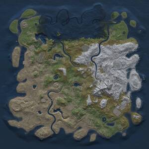 Thumbnail Rust Map: Procedural Map, Size: 5000, Seed: 67382971, 16 Monuments