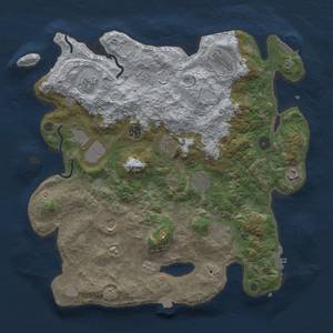 Thumbnail Rust Map: Procedural Map, Size: 4000, Seed: 930761119, 18 Monuments