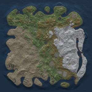 Thumbnail Rust Map: Procedural Map, Size: 4500, Seed: 123386379, 19 Monuments
