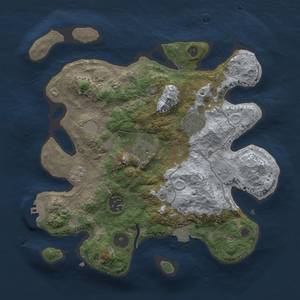 Thumbnail Rust Map: Procedural Map, Size: 3000, Seed: 5461, 11 Monuments