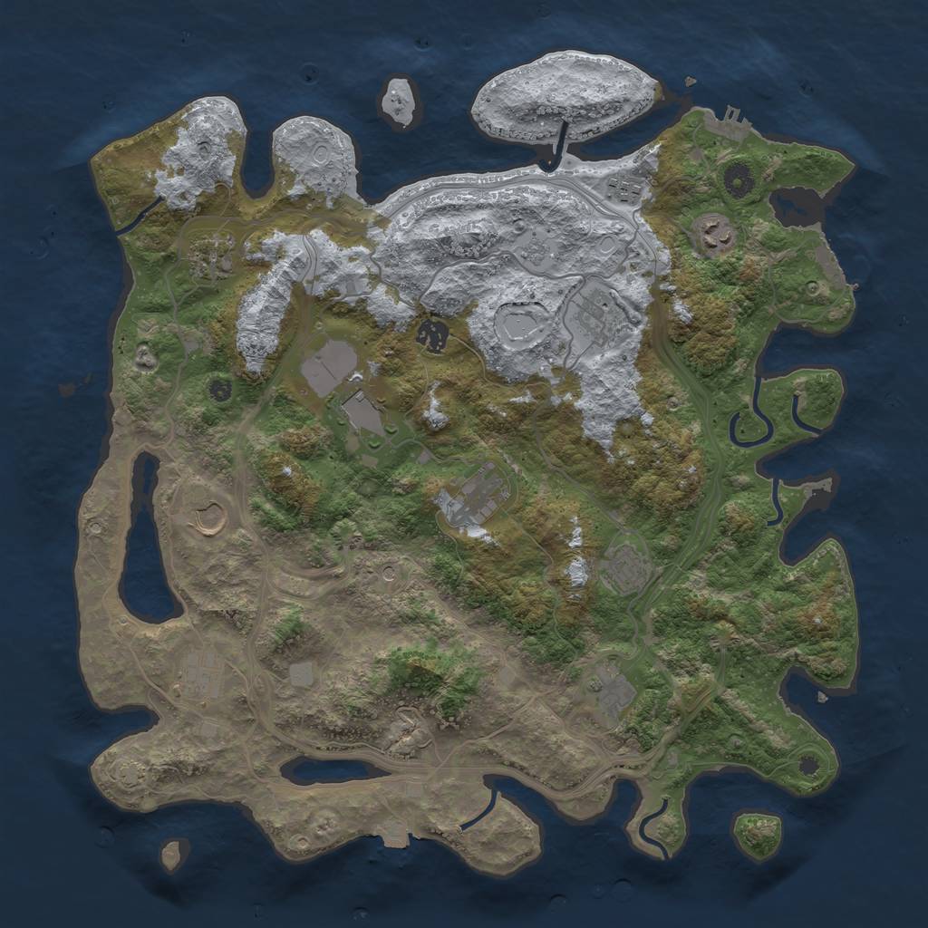 Rust Map: Procedural Map, Size: 4250, Seed: 97268816, 19 Monuments