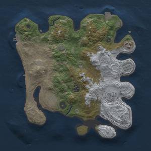 Thumbnail Rust Map: Procedural Map, Size: 3000, Seed: 108206960, 13 Monuments