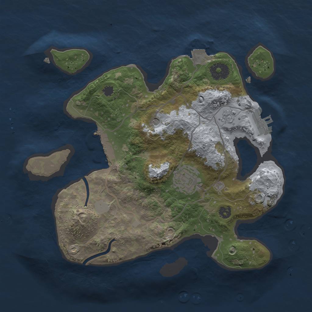 Rust Map: Procedural Map, Size: 2550, Seed: 1337, 8 Monuments