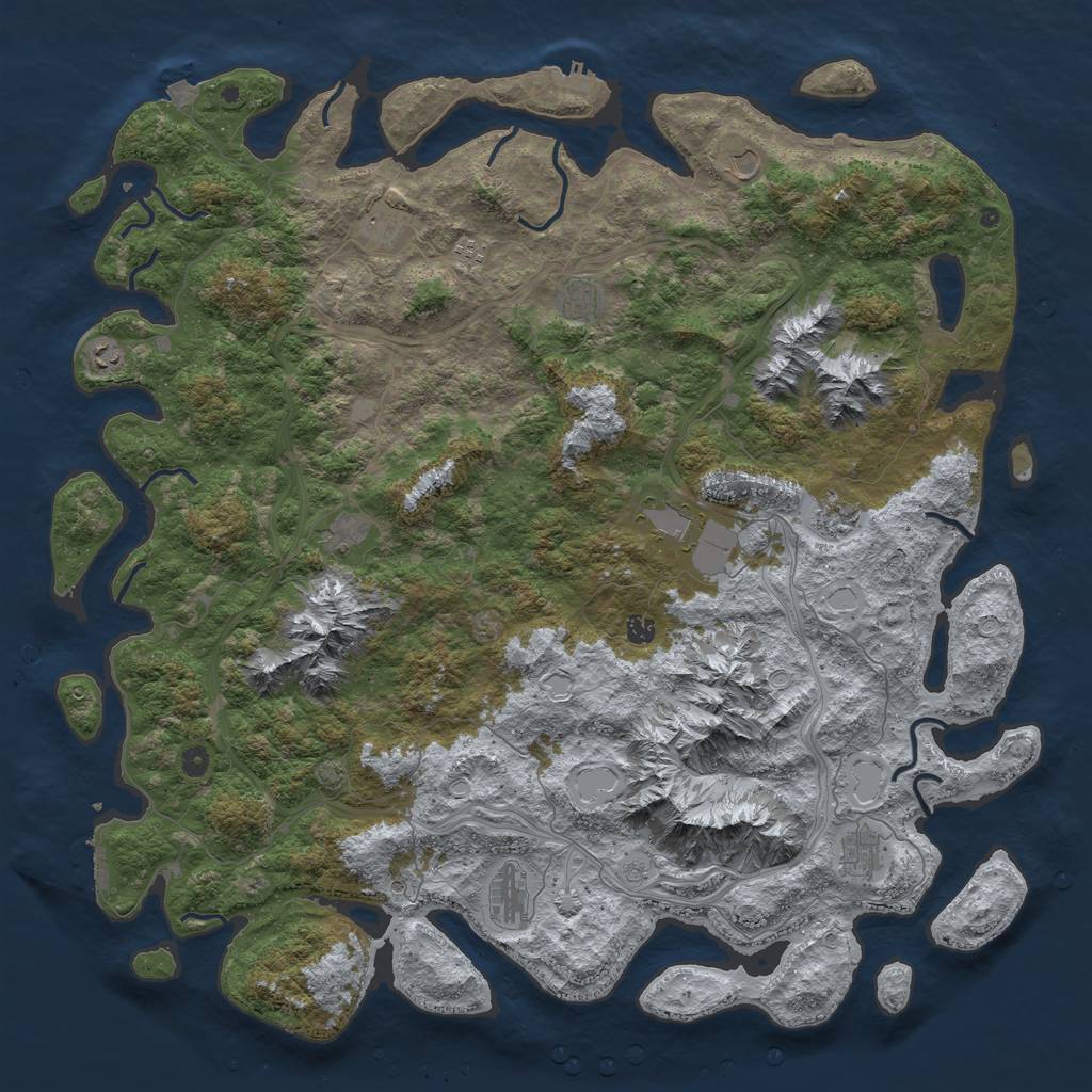 Rust Map: Procedural Map, Size: 5500, Seed: 5984123, 19 Monuments