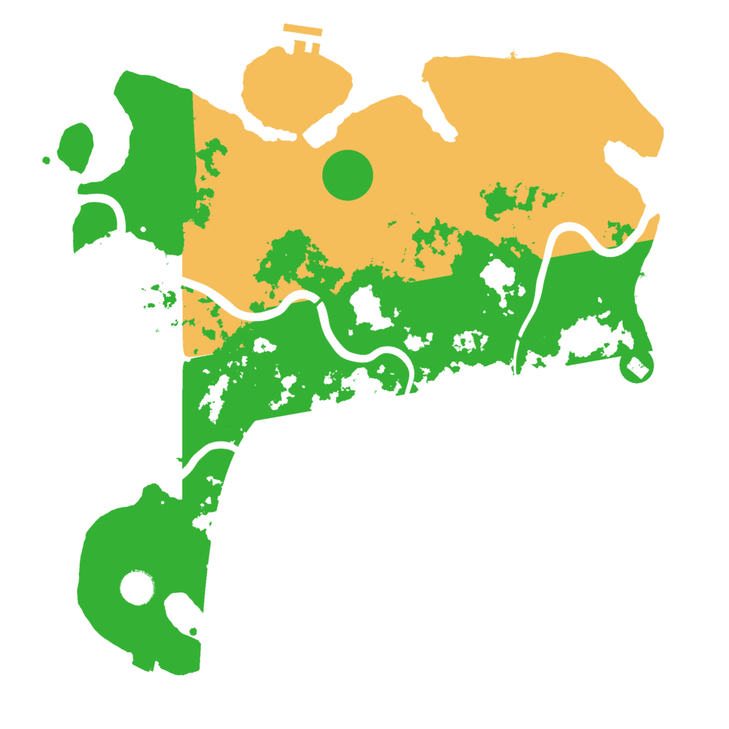Biome Rust Map: Procedural Map, Size: 3800, Seed: 77