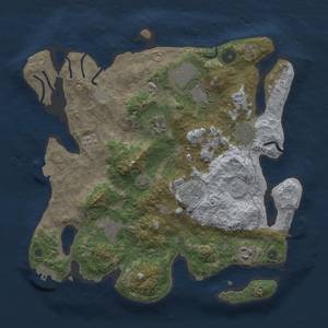 Thumbnail Rust Map: Procedural Map, Size: 3500, Seed: 1808387844, 15 Monuments