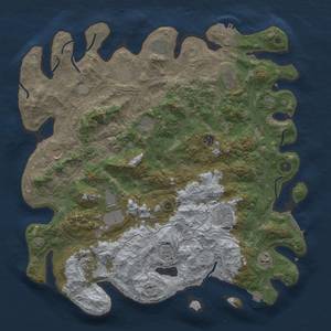 Thumbnail Rust Map: Procedural Map, Size: 4500, Seed: 586381868, 19 Monuments