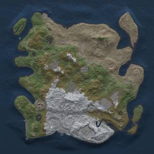 Thumbnail Rust Map: Procedural Map, Size: 3500, Seed: 692519904, 16 Monuments