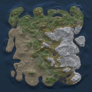 Thumbnail Rust Map: Procedural Map, Size: 4000, Seed: 720293118, 18 Monuments