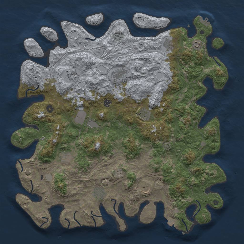 Rust Map: Procedural Map, Size: 4750, Seed: 988988439, 18 Monuments