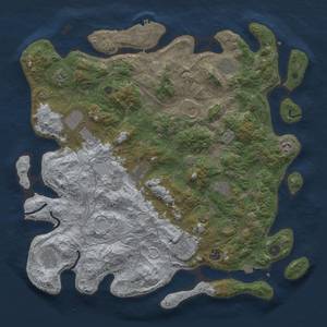 Thumbnail Rust Map: Procedural Map, Size: 4500, Seed: 913133129, 18 Monuments