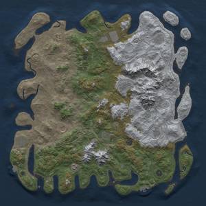 Thumbnail Rust Map: Procedural Map, Size: 5000, Seed: 4206988, 19 Monuments