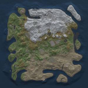 Thumbnail Rust Map: Procedural Map, Size: 4000, Seed: 1600208084, 19 Monuments
