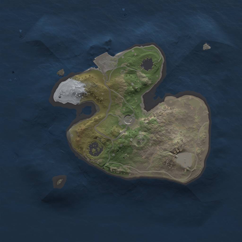 Rust Map: Procedural Map, Size: 1700, Seed: 119842572, 4 Monuments