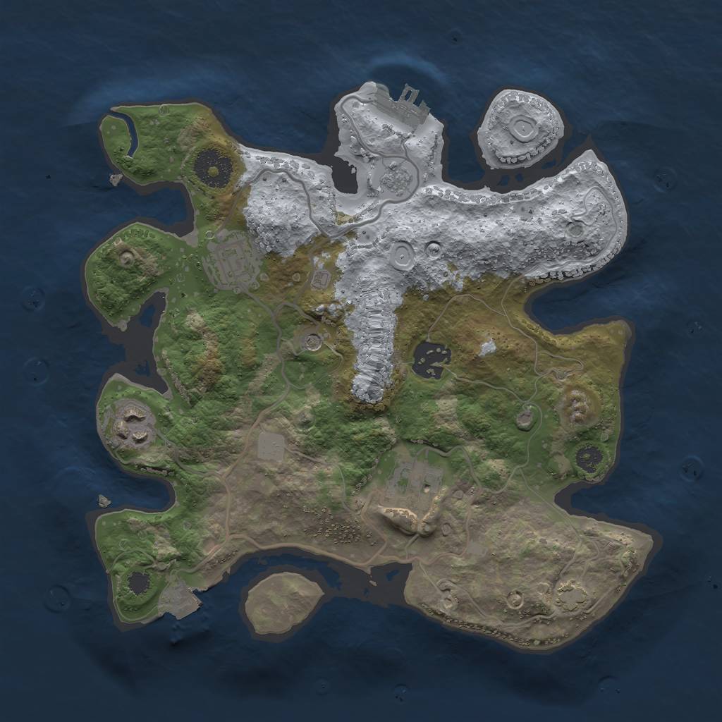 Rust Map: Procedural Map, Size: 2824, Seed: 13825, 11 Monuments