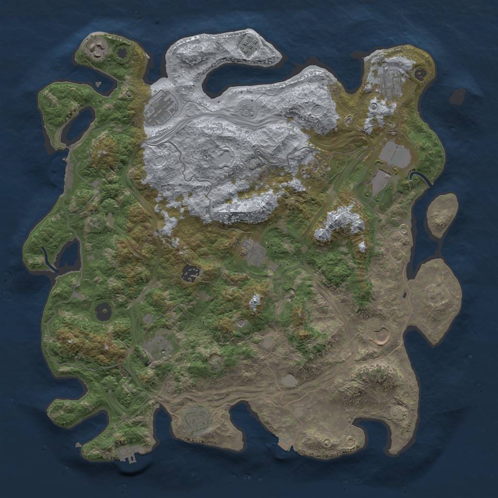 Rust Map: Procedural Map, Size: 4250, Seed: 989297700, 19 Monuments