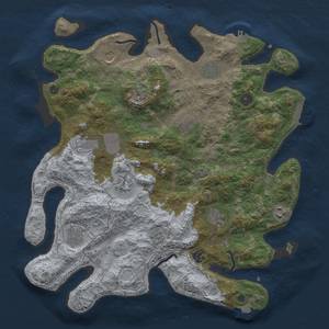 Thumbnail Rust Map: Procedural Map, Size: 4000, Seed: 1688796325, 18 Monuments