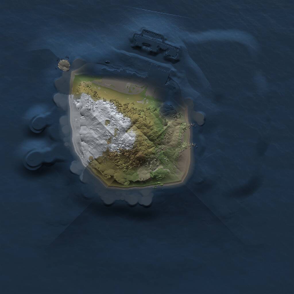 Rust Map: Procedural Map, Size: 1000, Seed: 1708901571, 2 Monuments