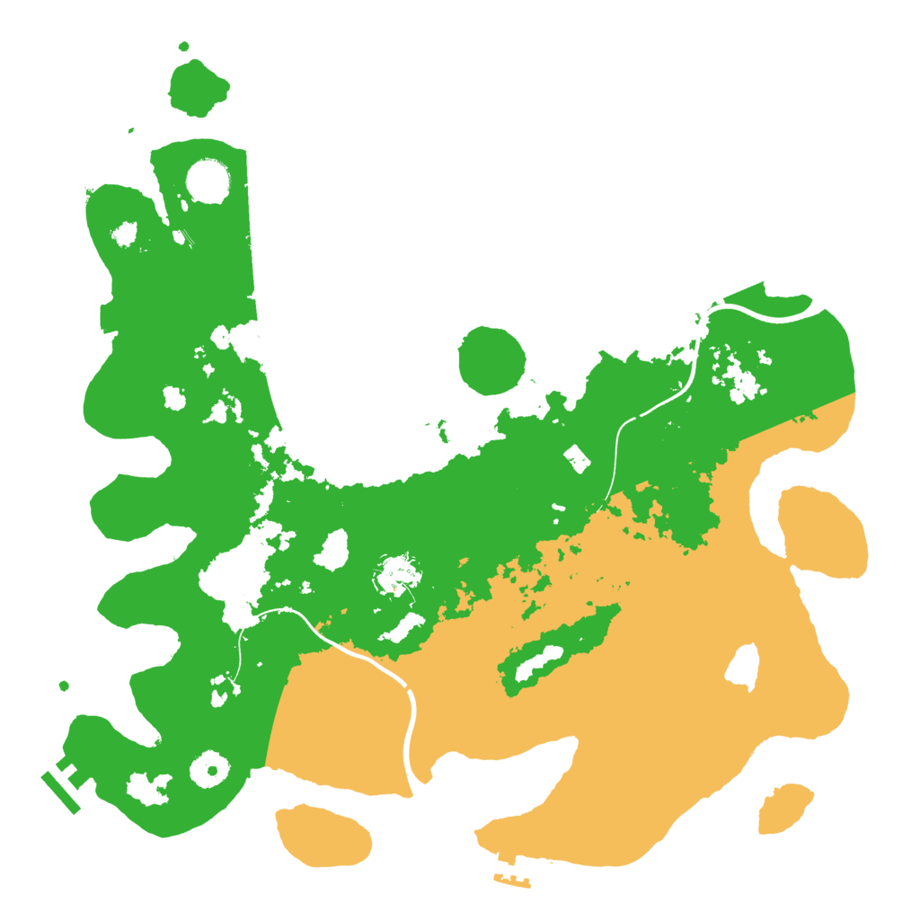 Biome Rust Map: Procedural Map, Size: 3700, Seed: 760277